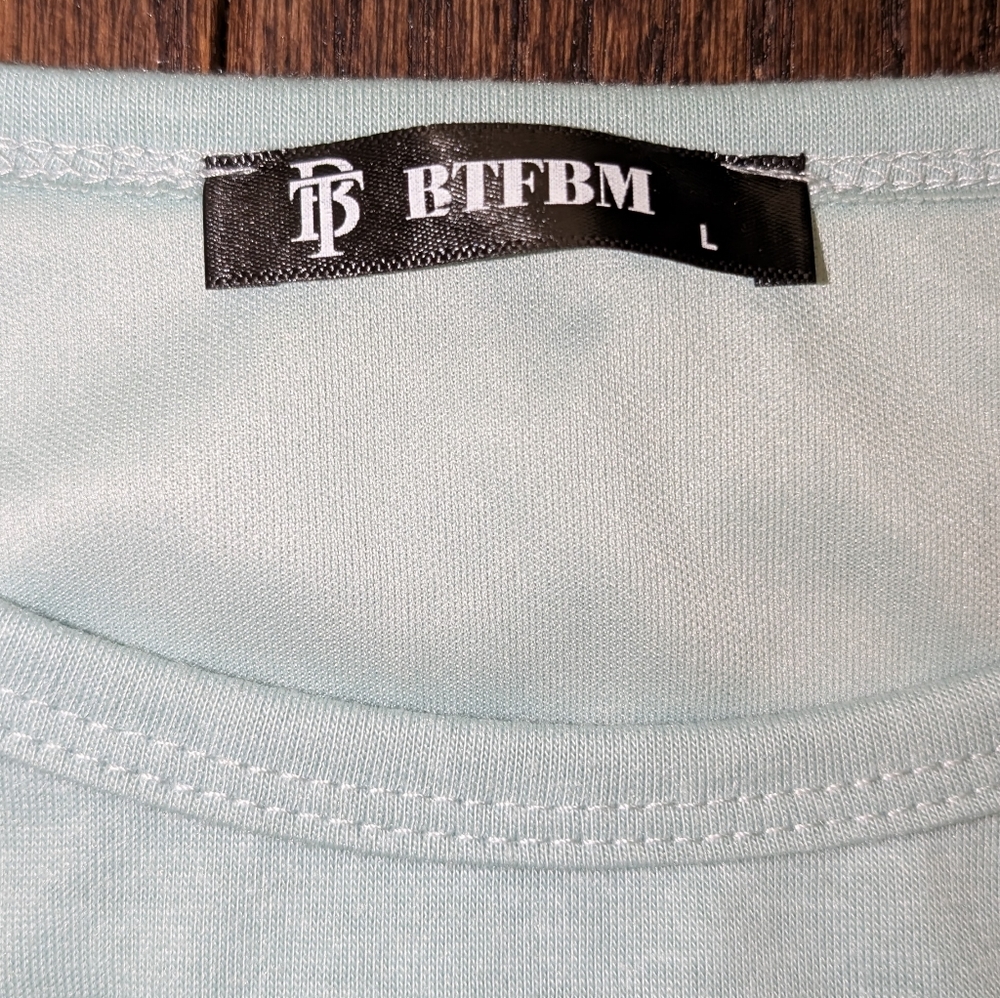 BTFBM Body Con Midi Dress Mint Green - Picture 5 of 7